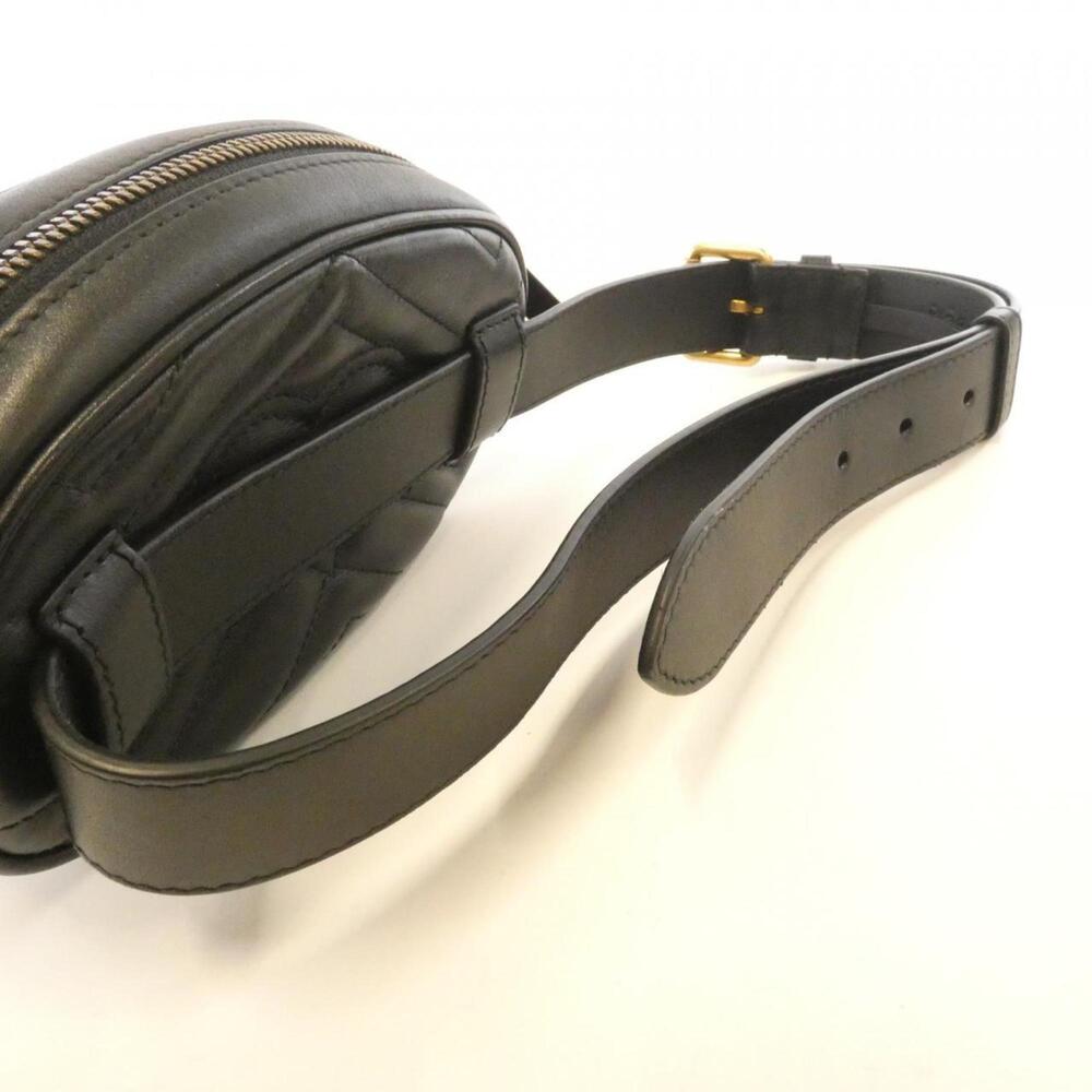 GUCCI Black GG Marmont Fanny Pack - Picture 5 of 6